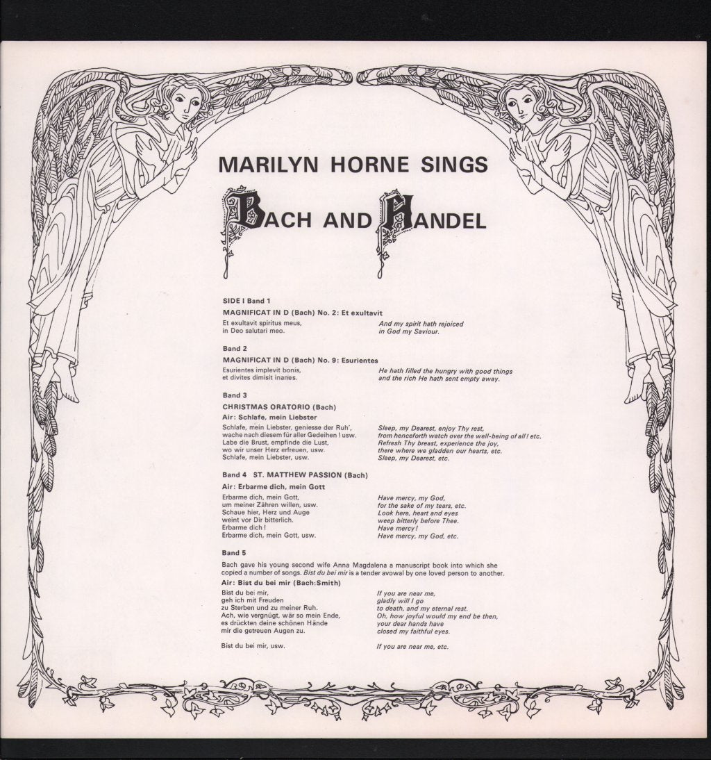Marilyn Horne / Vienna Cantata Orchestra / Henry Lewis - Marilyn Horne Sings Bach And Handel - Lp