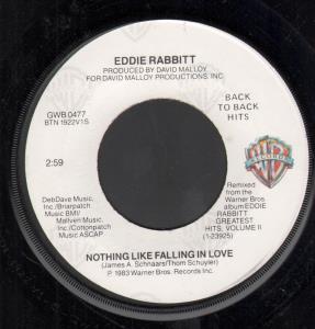 Eddie Rabbitt - Nothing Like Falling In Love - 7 Inch