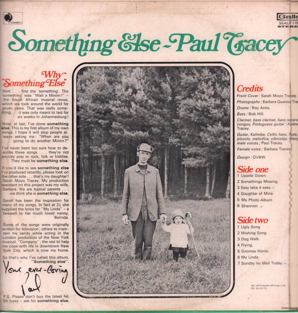 Paul Tracey - Something Else - Lp