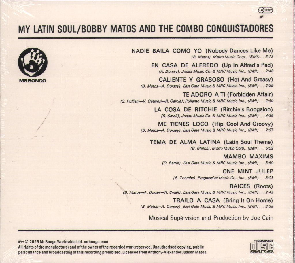 Bobby Matos and The Combo Conquistadores - My Latin Soul - Cd