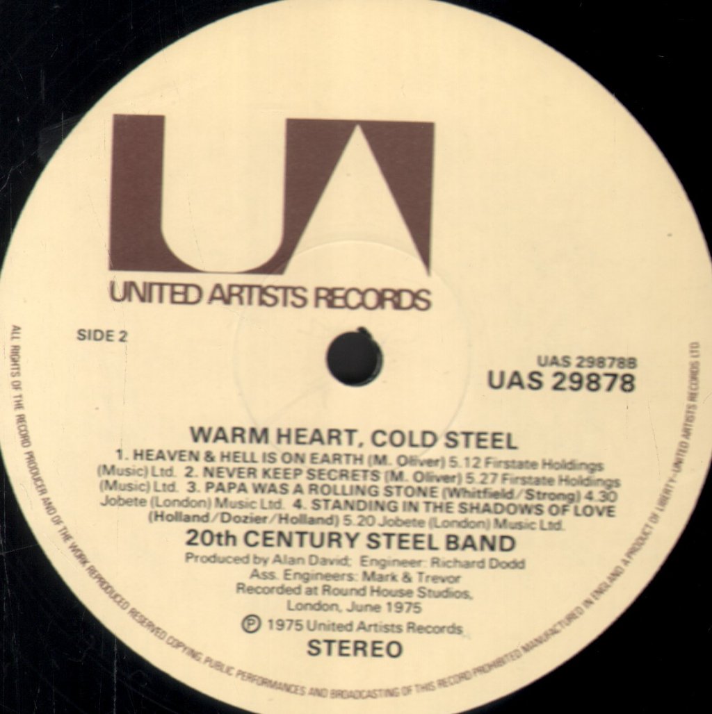 20Th Century Steel Band - Warm Heart Cold Steel - Lp