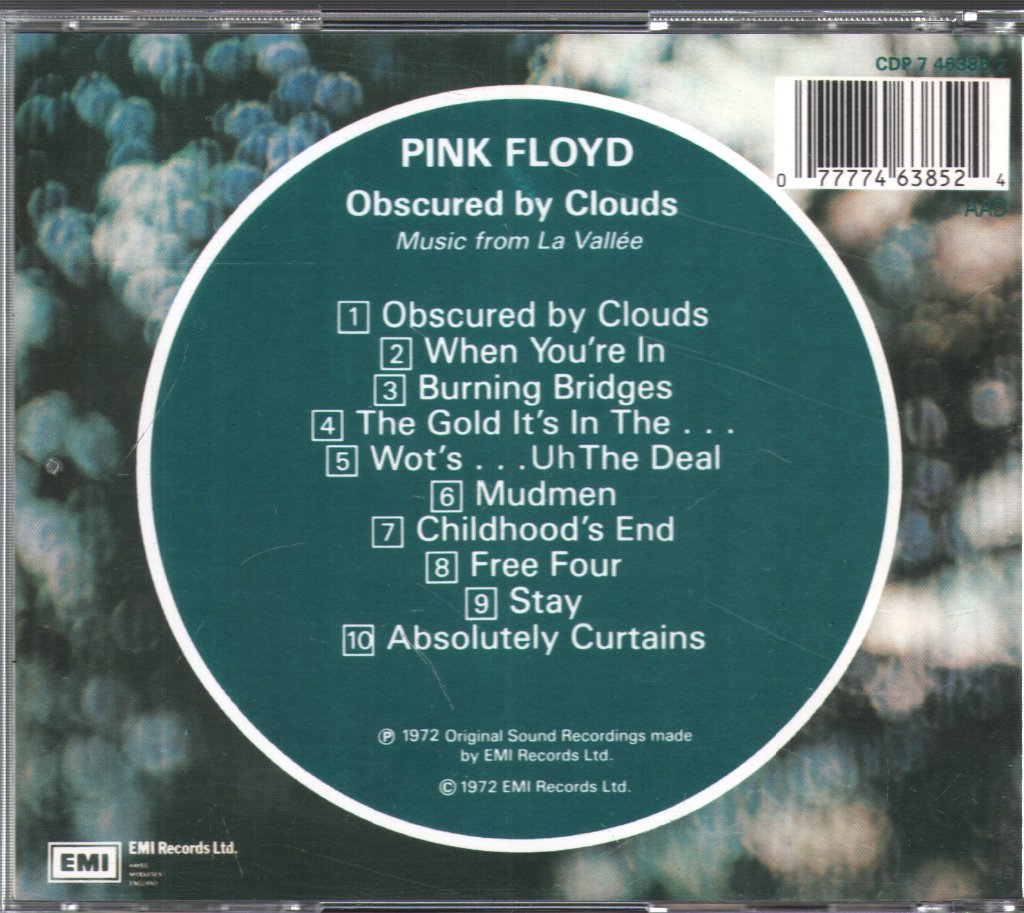Pink Floyd - Obscured By Clouds - Cd