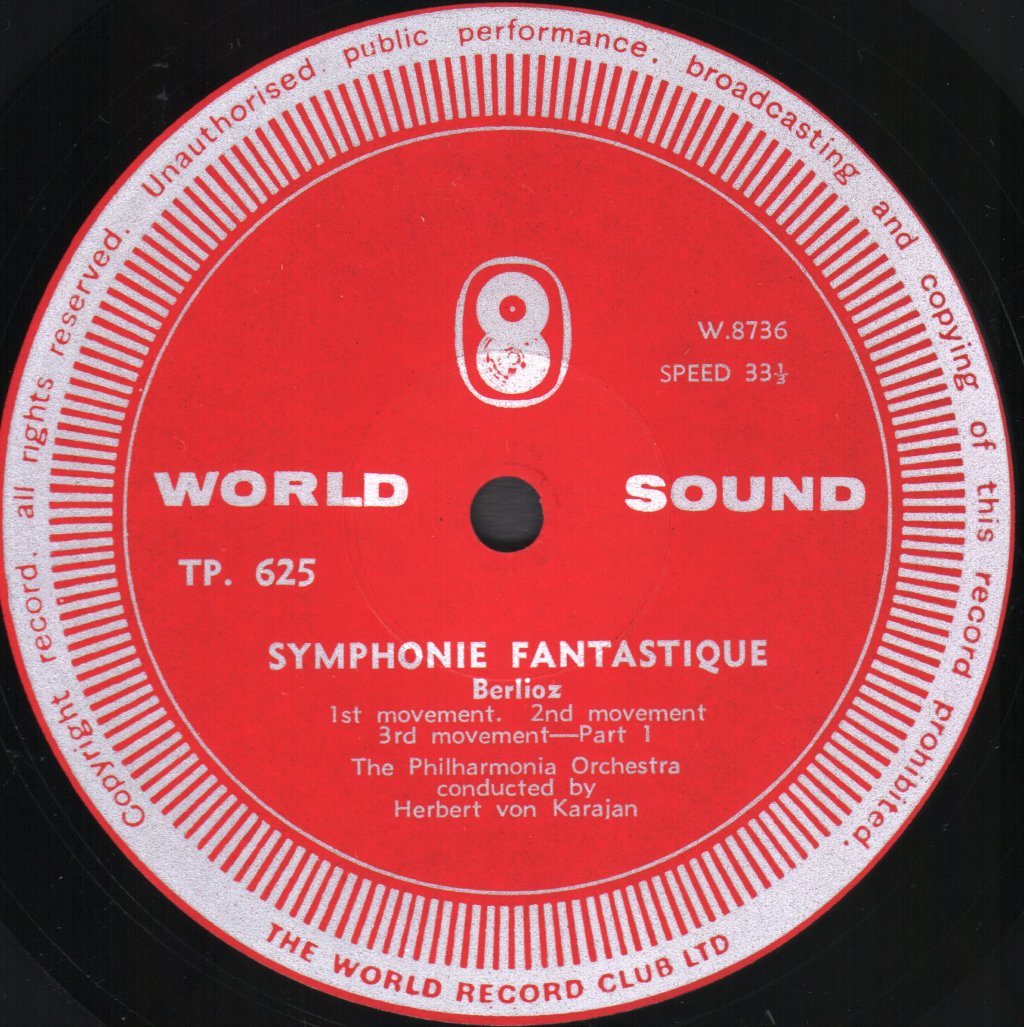 Philharmonia Orchestra / Herbert Von Karajan - Berlioz - Symphonie Fantastique - Lp