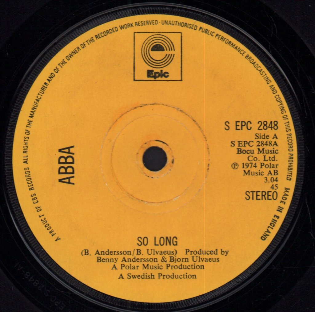ABBA - So Long - 7 Inch