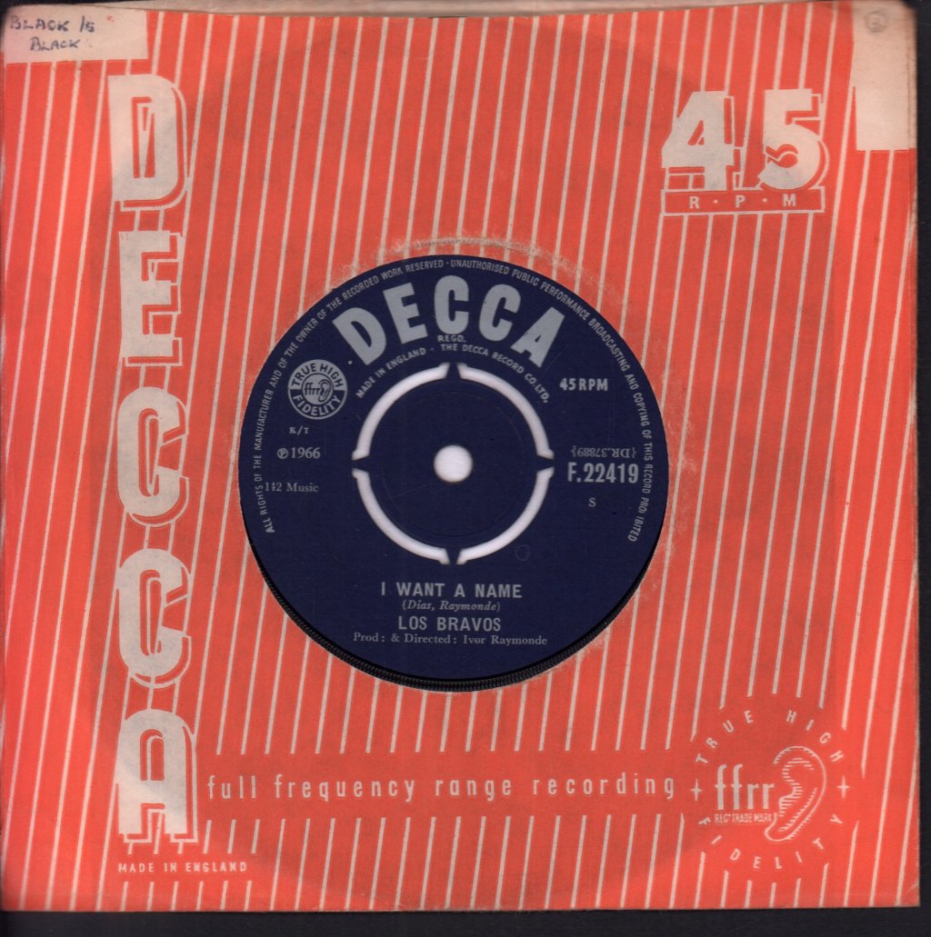 Los Bravos - Black Is Black - 7 Inch