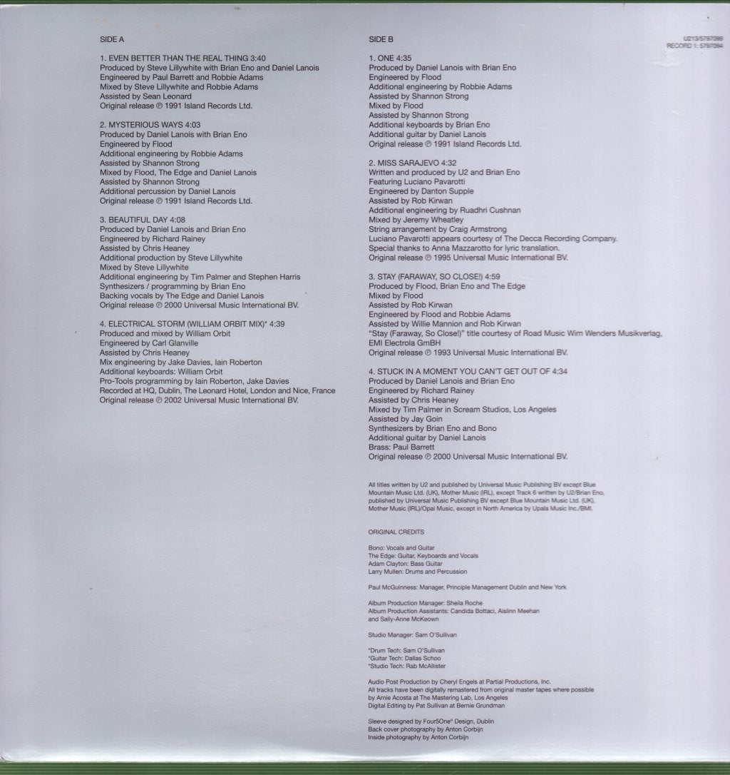 U2 - Best Of 1990-2000 - Double Lp