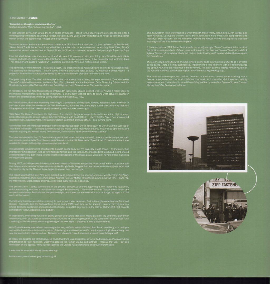 Various Artists - Fame Jon Savage's Secret History Of Post-Punk 1978-81 - Double Lp