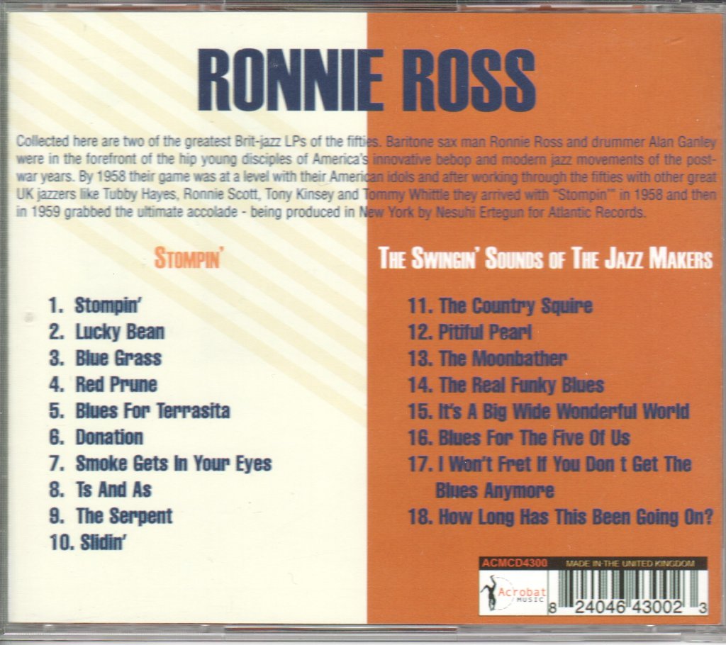 Ronnie Ross - Stompin' With.../The Swingin' Sounds Of The Jazz Makers - Cd