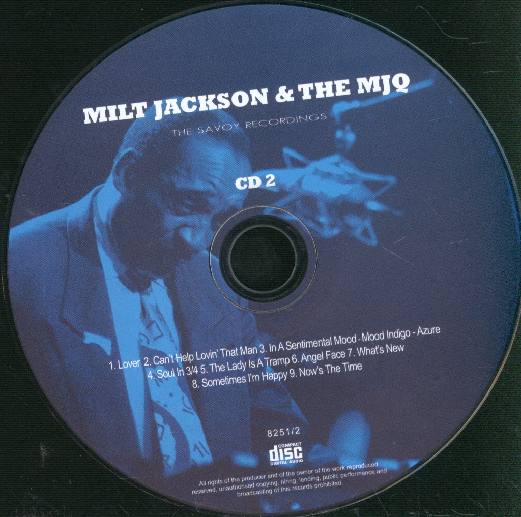 Milt Jackson And Modern Jazz Quartet - Savoy Recordings - Double Cd