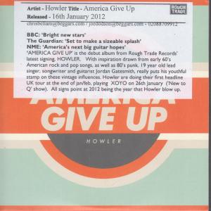 Howler - America Give Up - Cdr