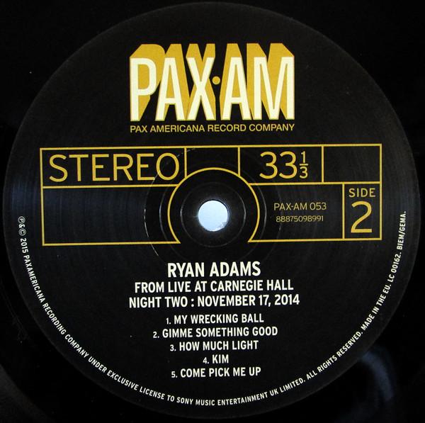 Ryan Adams - Ten Songs From Live At Carnegie Hall - Lp