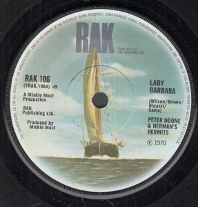 Peter Noone - Lady Barbara - 7 Inch