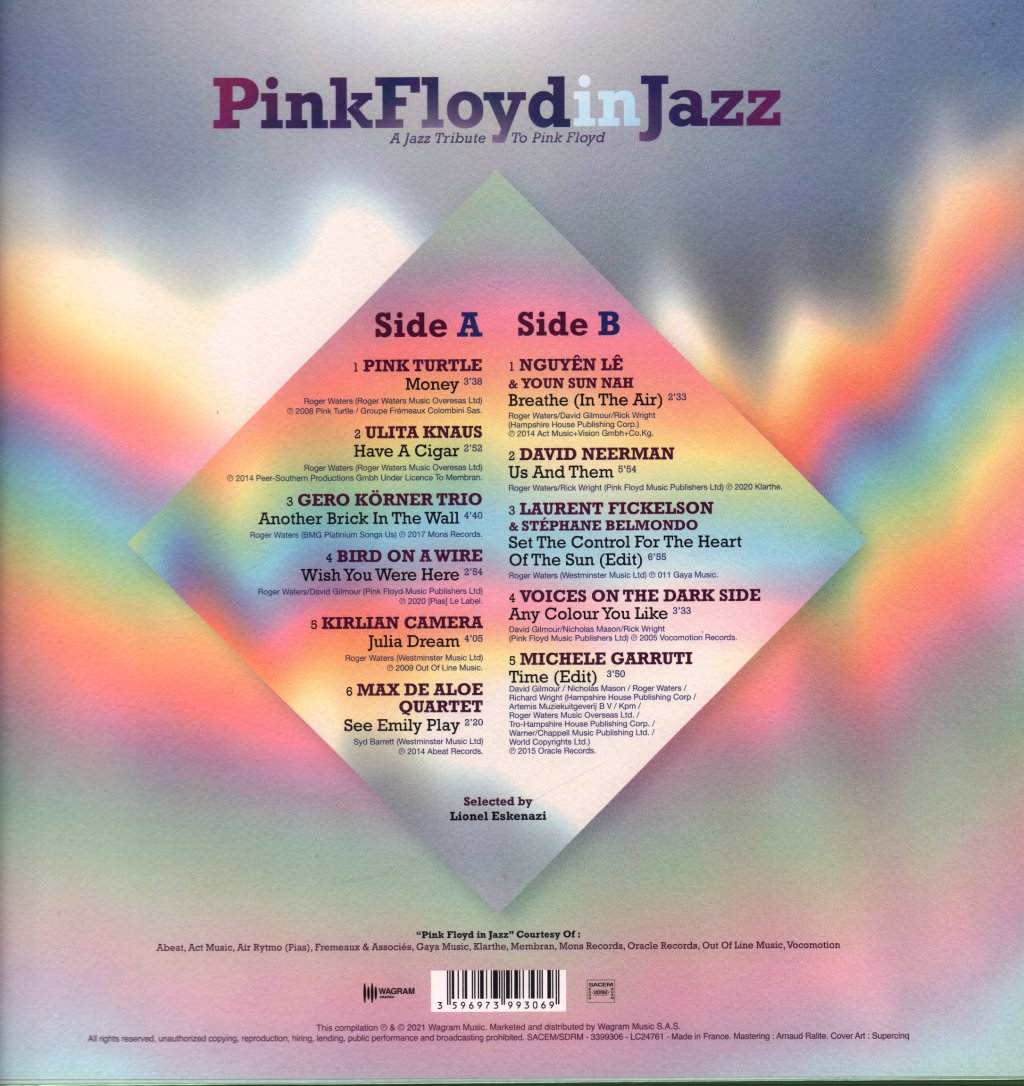 Various Artists - Pink Floyd In Jazz: A Jazz Tribute To Pink Floyd - Lp