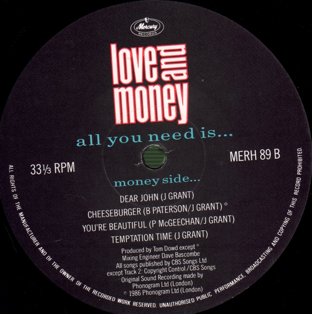Love And Money - All You Need Is - Lp