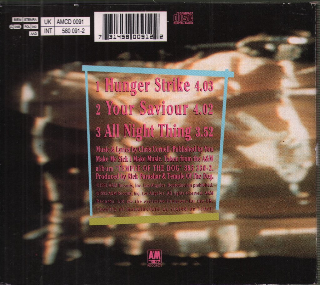 Temple Of The Dog - Hunger Strike - Cd