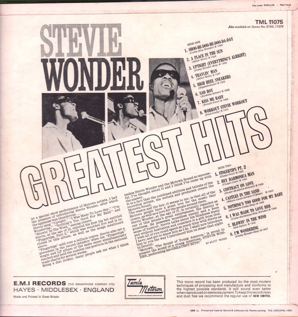 Stevie Wonder - Greatest Hits - Lp
