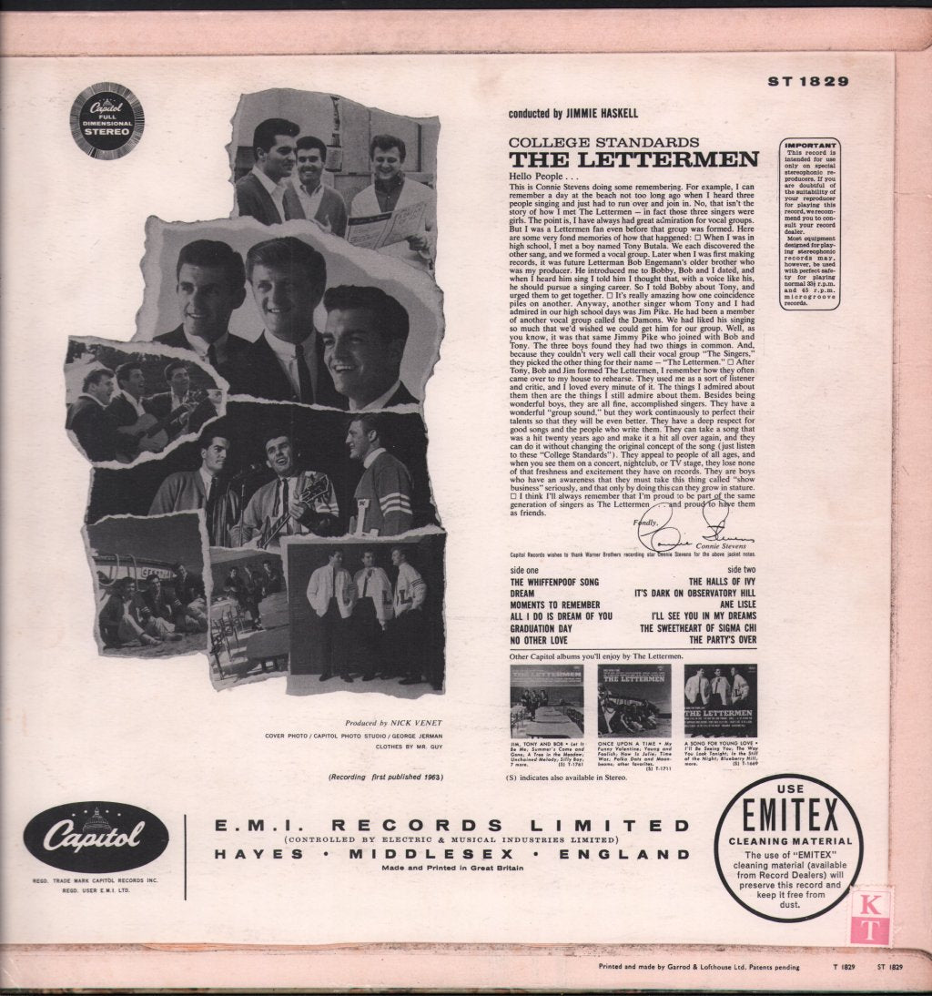 Lettermen - College Standards - Lp