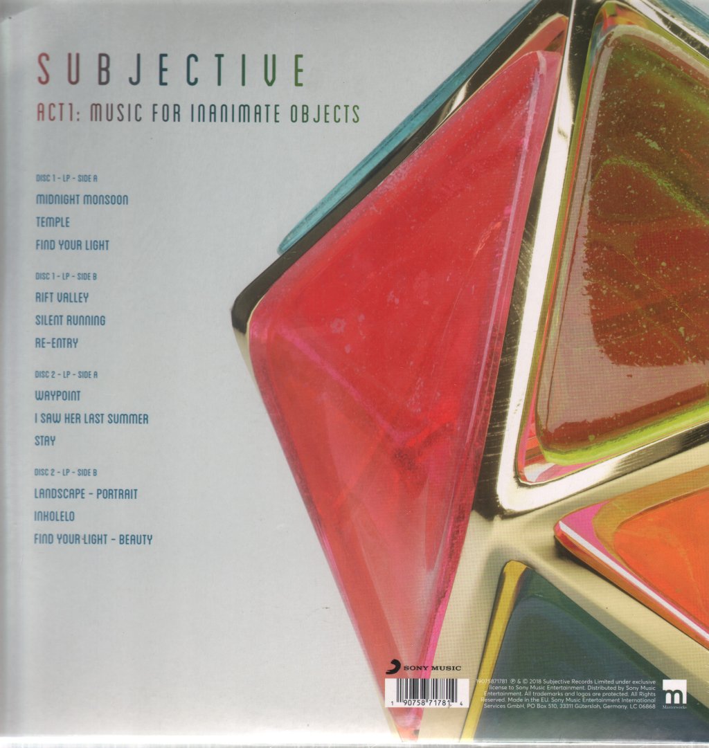 subjective - Act1 Music For Inanimate Objects - Double Lp