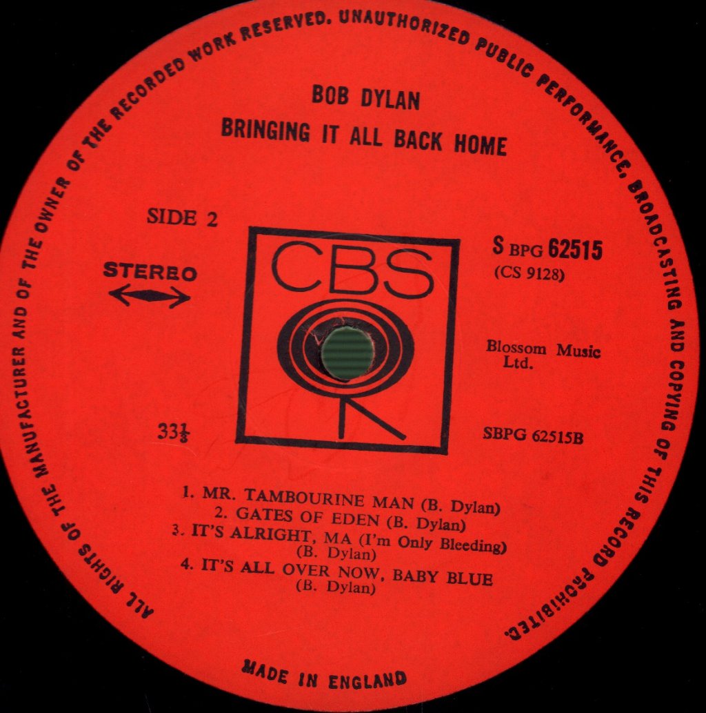 Bob Dylan - Bringing It All Back Home - Lp