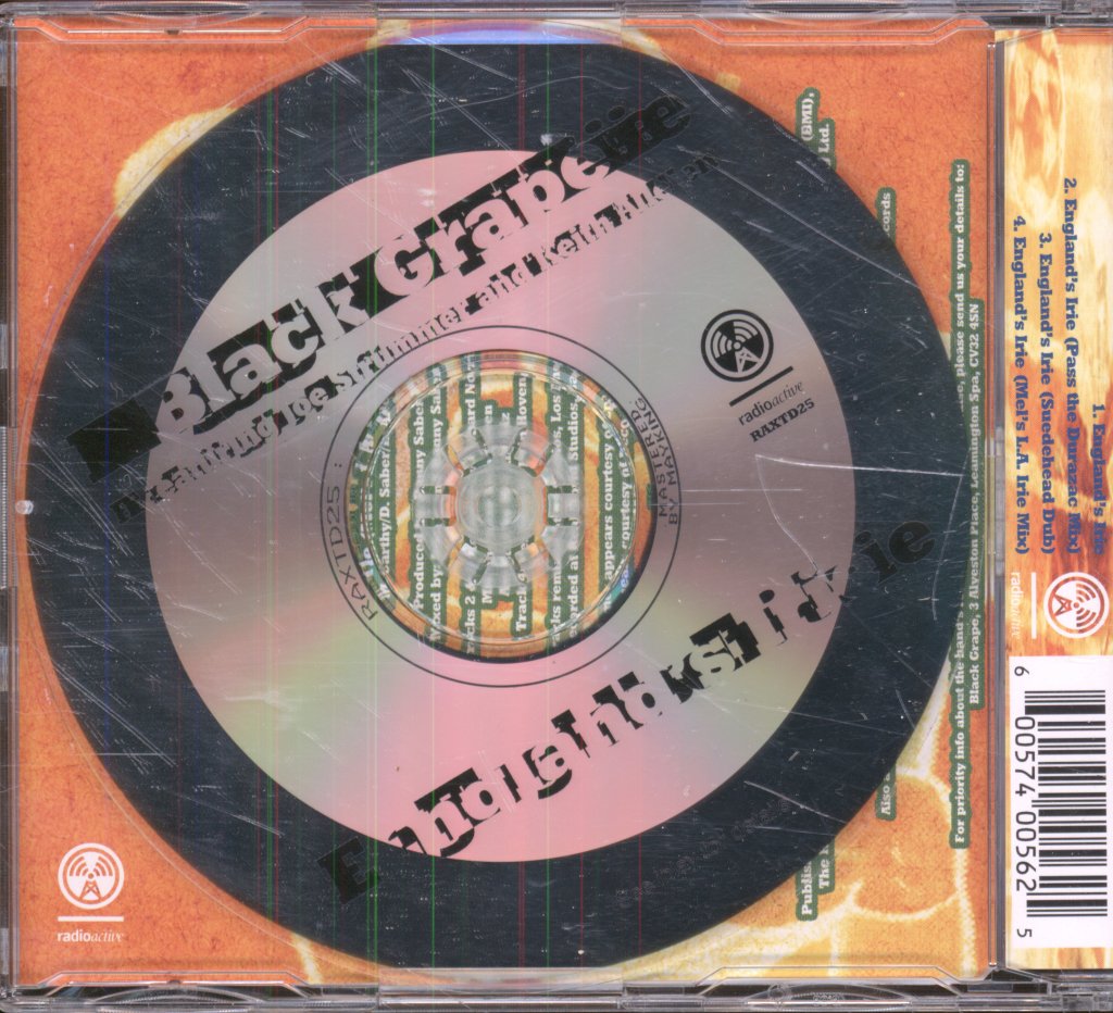 Black Grape Featuring Joe Strummer And Keith Allen - England's Irie - Cd