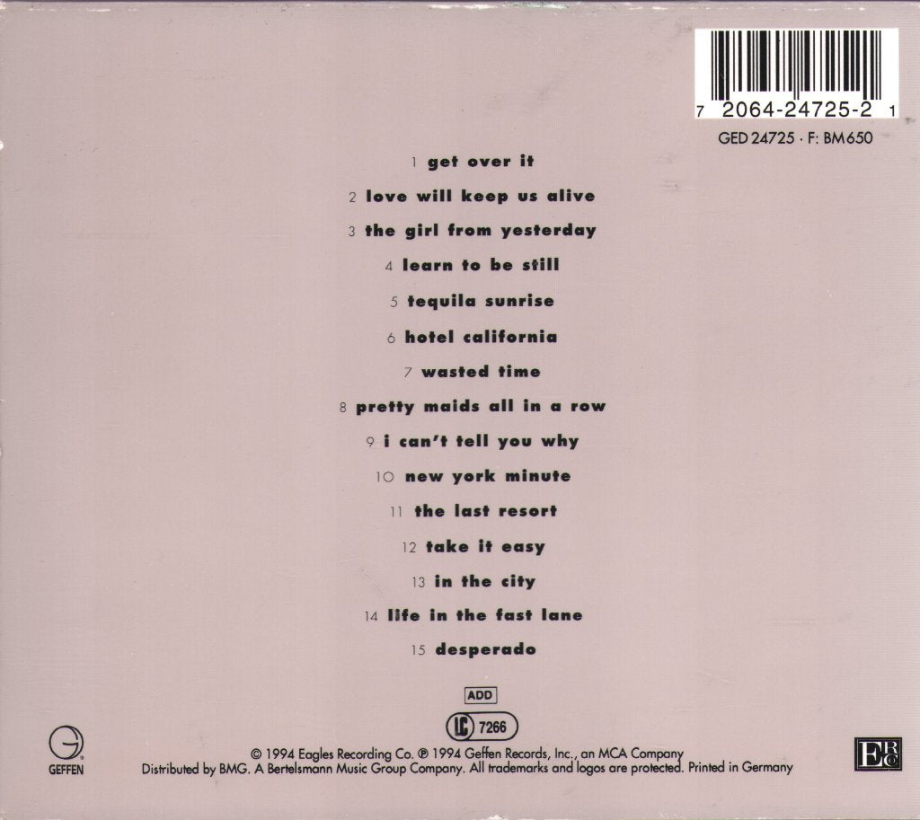 Eagles - Hell Freezes Over - Cd