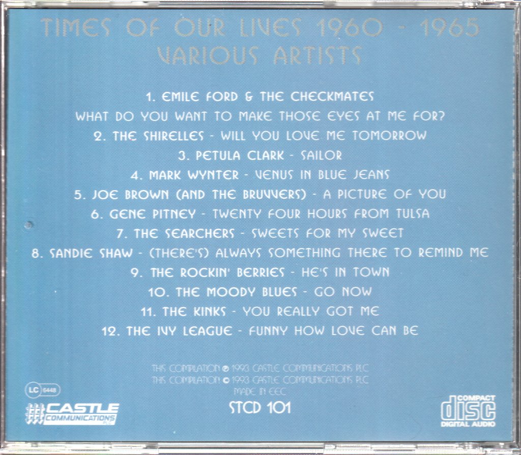 Various Artists - Times Of Our Lives Vol 1 Music That Shaped An Era - Cd
