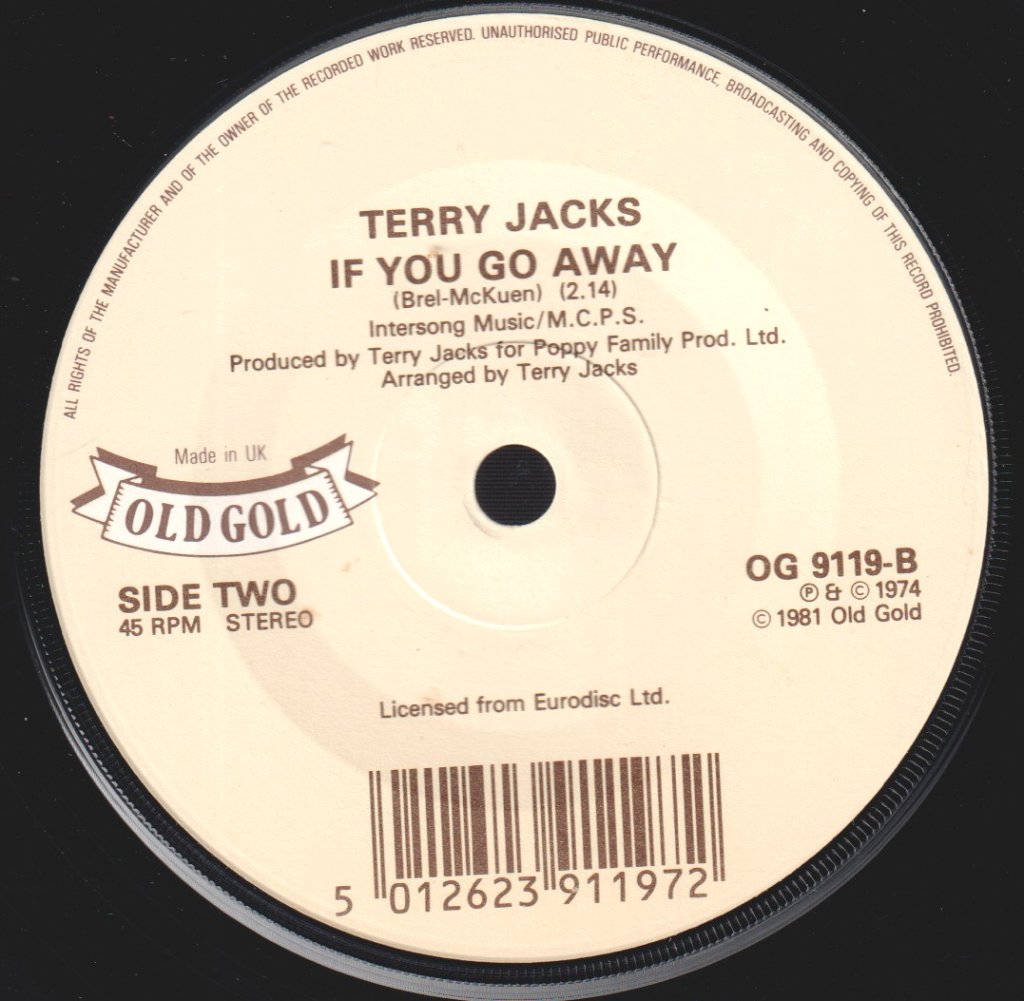 Terry Jacks - Seasons In The Sun - 7 Inch