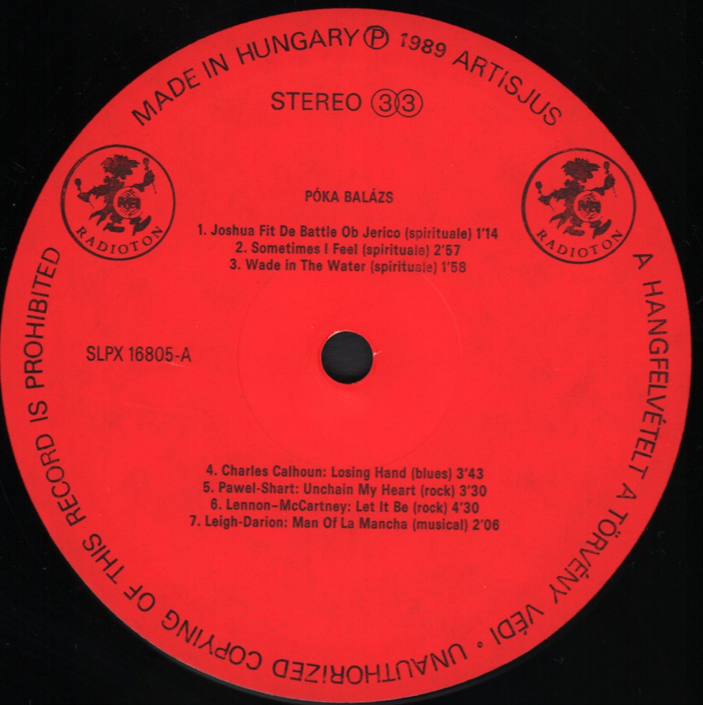 Balasz Poka - From Blues To Opera - Lp