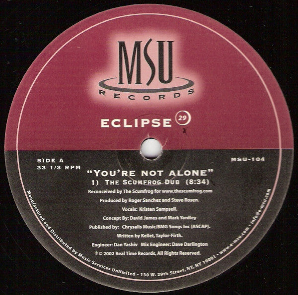 eclipse 29 - You're Not Alone - 12 Inch