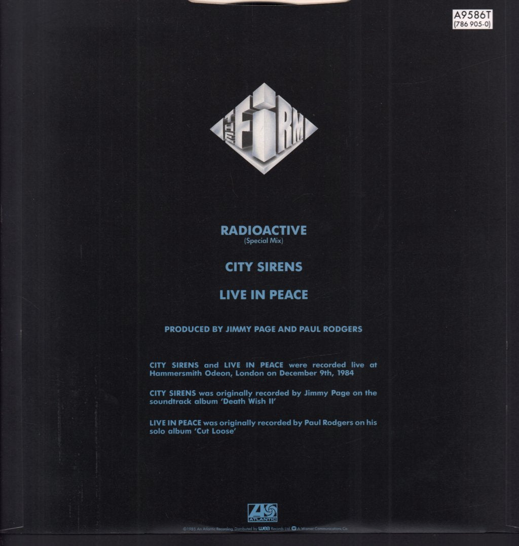 Firm (Rock Group) - Radioactive - 12 Inch