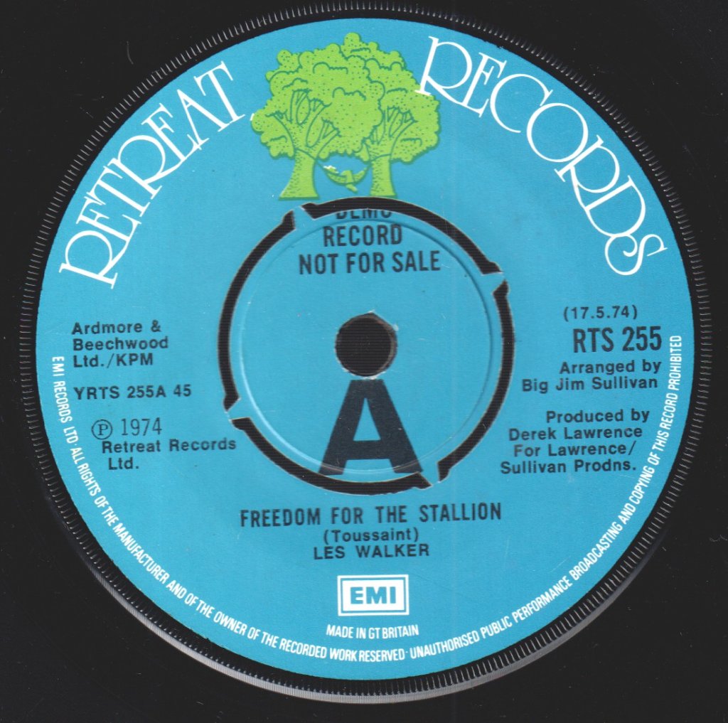 Les Walker - Freedom For The Stallion - 7 Inch