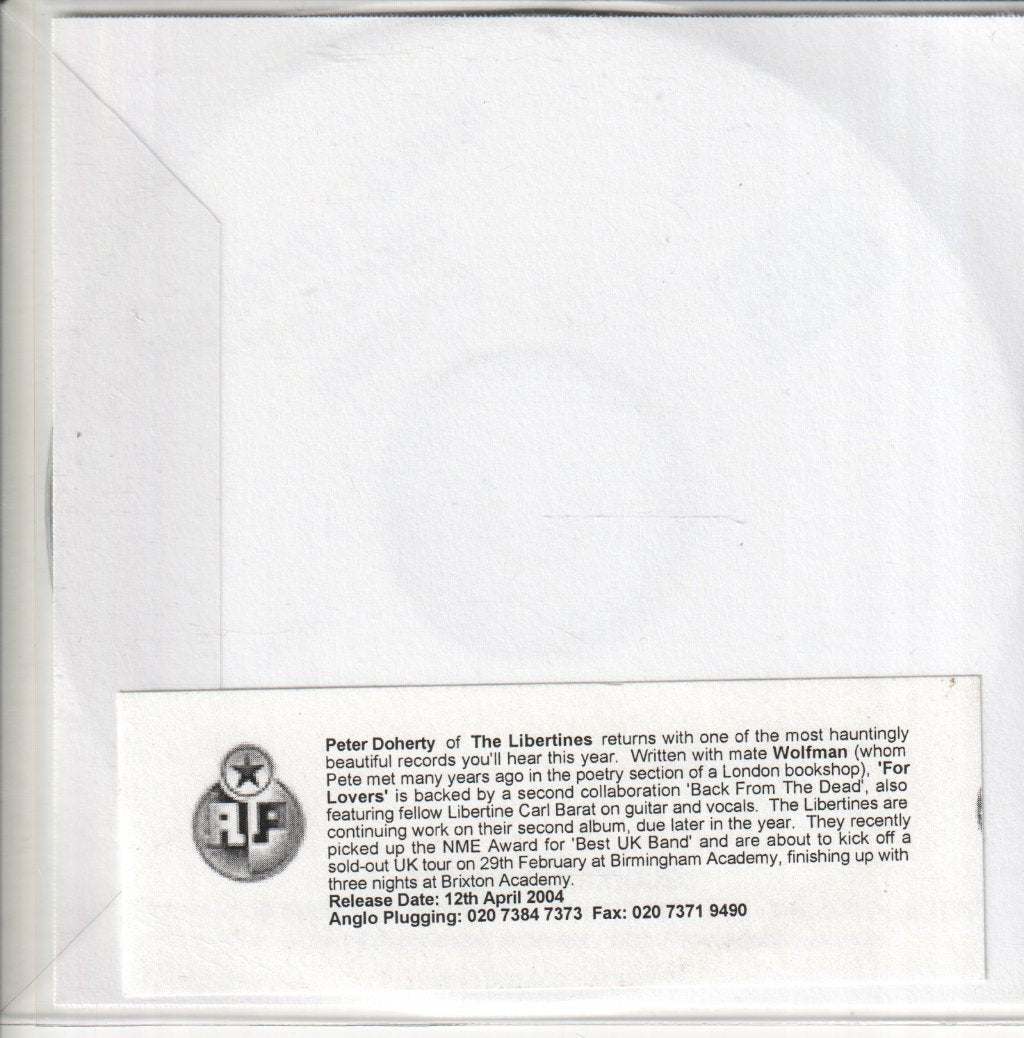 peter doherty & wolfman - For Lovers - Cdr