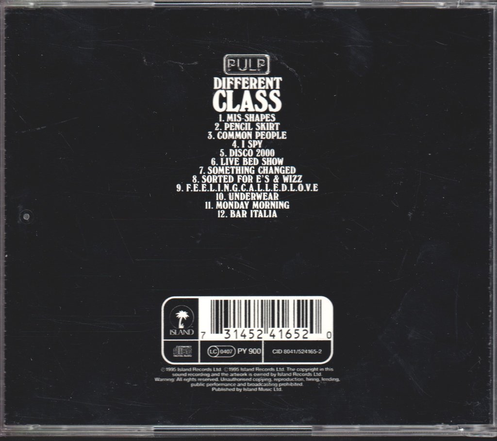 Pulp - Different Class - Cd