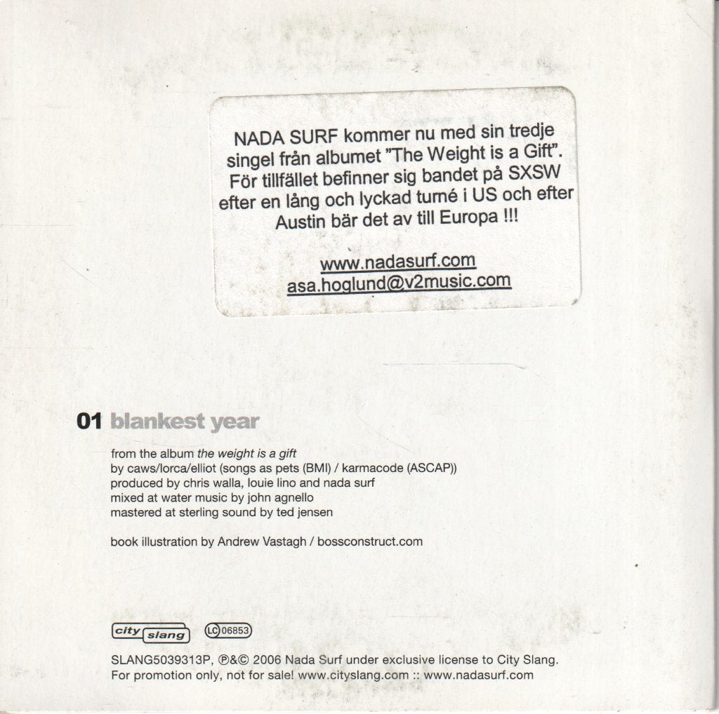 Nada Surf - Blankest Year - Cd