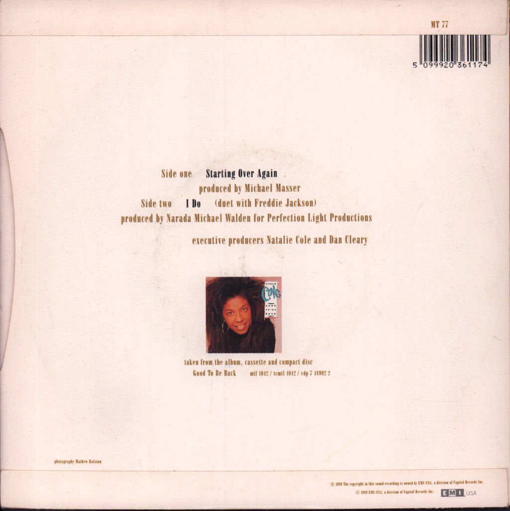 Natalie Cole - Starting Over Again - 7 Inch