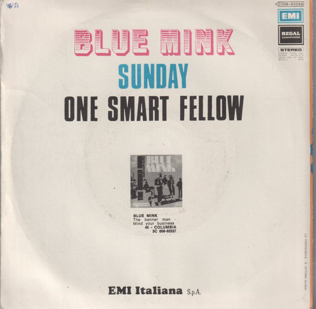 Blue Mink - Sunday / One Smart Fellow - 7 Inch