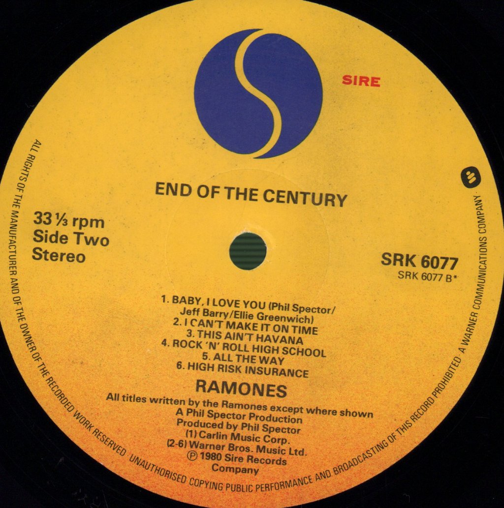 Ramones - End Of The Century - Lp
