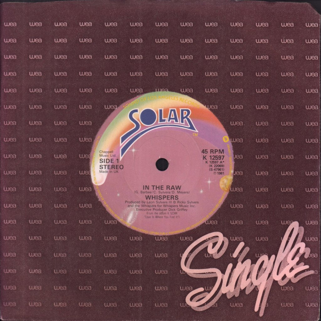 Whispers - In The Raw - 7 Inch