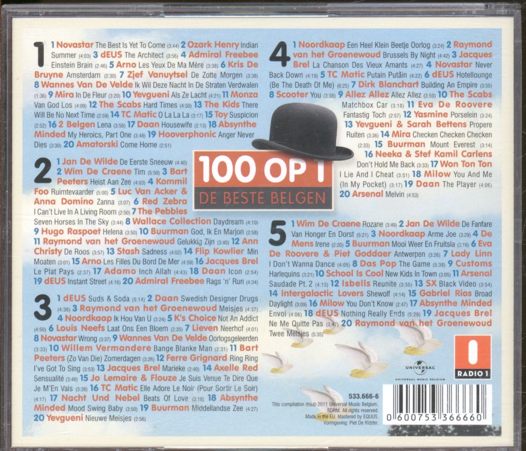 Various Artists - 100 Op 1 - De Beste Belgen (Radio 1) - Cd Set