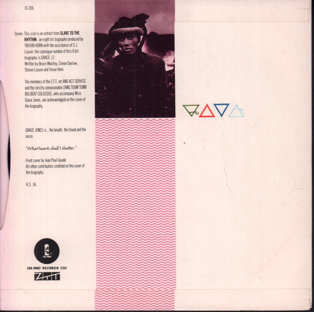 Grace Jones - Slave To The Rhythm - 7 Inch