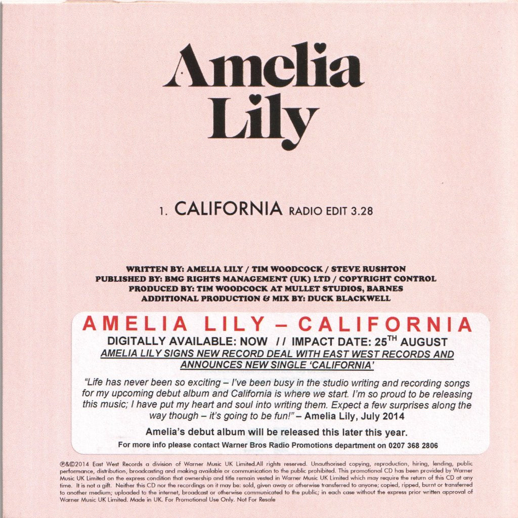 Amelia Lily - California - Cdr