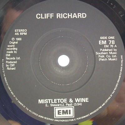 Cliff Richard - Mistletoe & Wine - 7 Inch