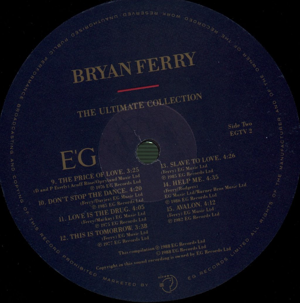 Bryan Ferry And Roxy Music - Ultimate Collection - Lp