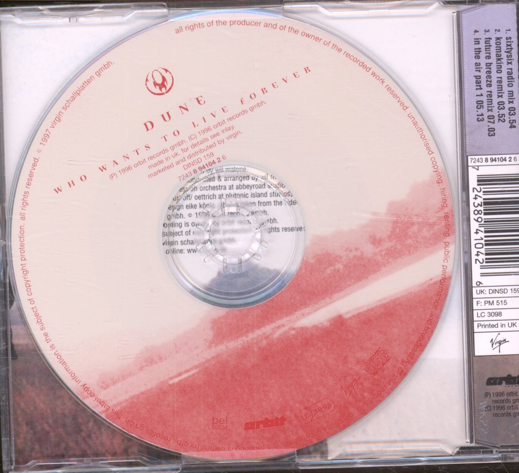 Dune (90'S Group) - Who Wants To Live Forever - Cd