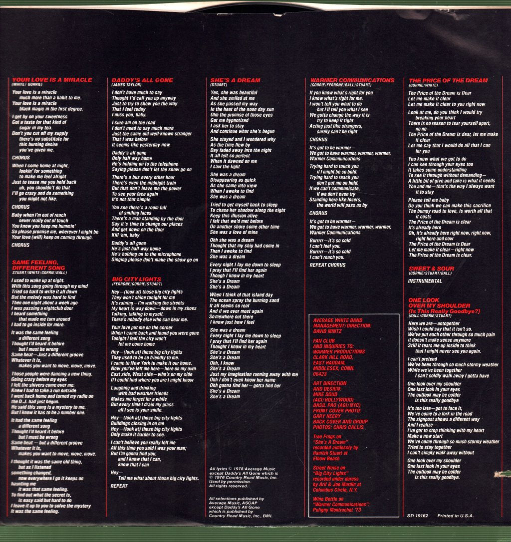 Average White Band - Warmer Communications - Lp