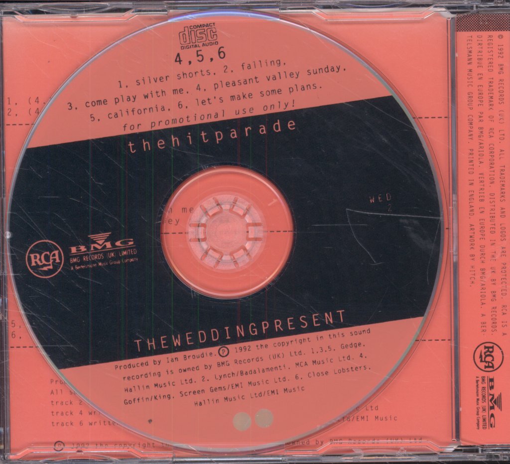 Wedding Present - Hit Parade 4, 5, 6 - Cd