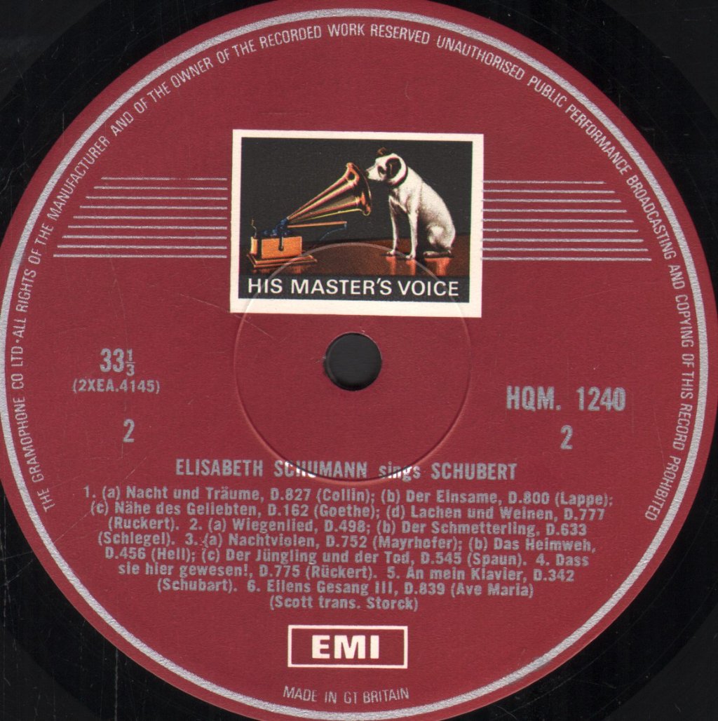 Elisabeth Schumann - Elisabeth Schumann Sings Schubert - Lp