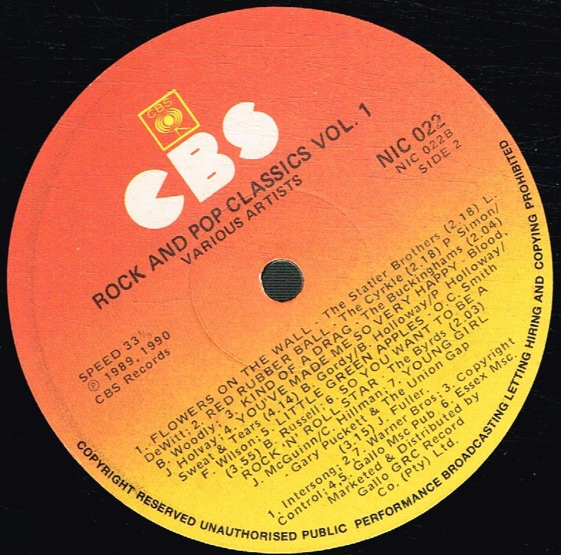 Various Artists - Rock and Pop Classics Volume 1 - Lp