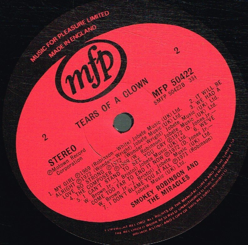 Smokey Robinson And The Miracles - Tears Of A Clown - Lp