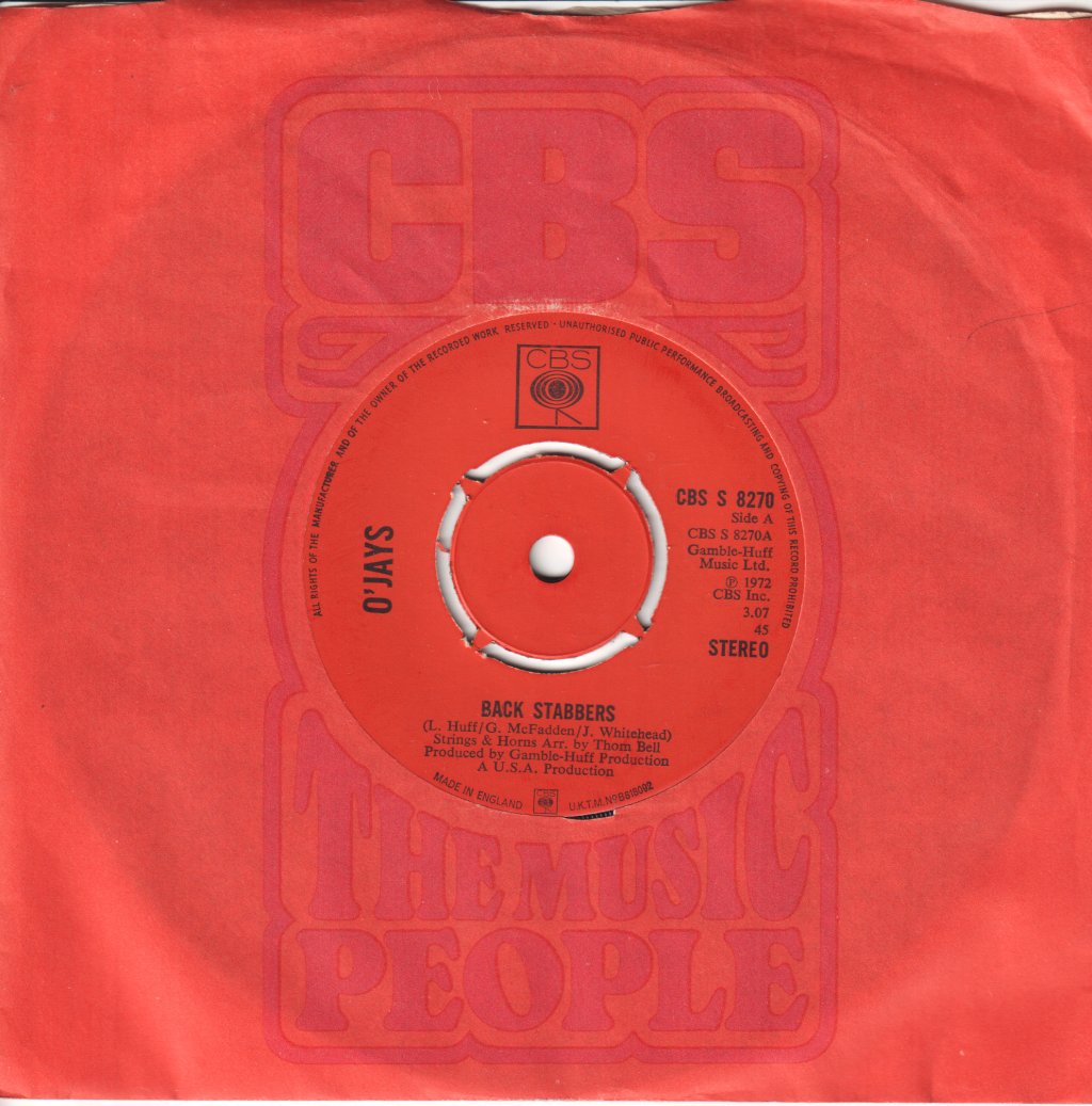 O'Jays - Back Stabbers - 7 Inch